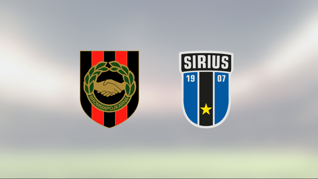 Sirius Fotboll: Oavgjort möte mellan Brommapojkarna och Sirius
